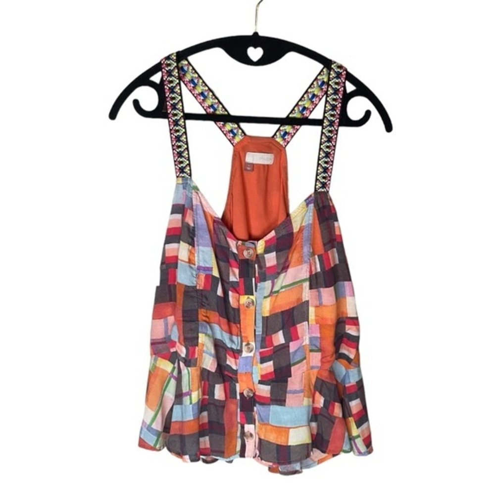 Anthropologie Pilcro Abstract Peplum Multicolor
Geometric Tank Top Size Large - Picture 2 of 11